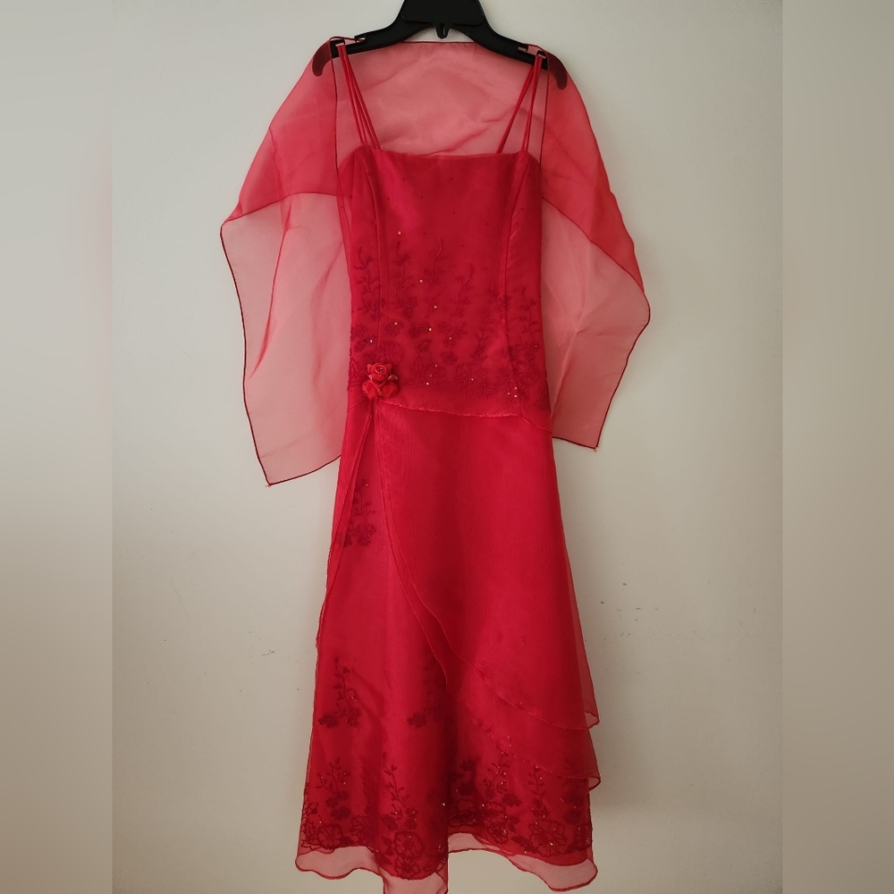 Red kids dress